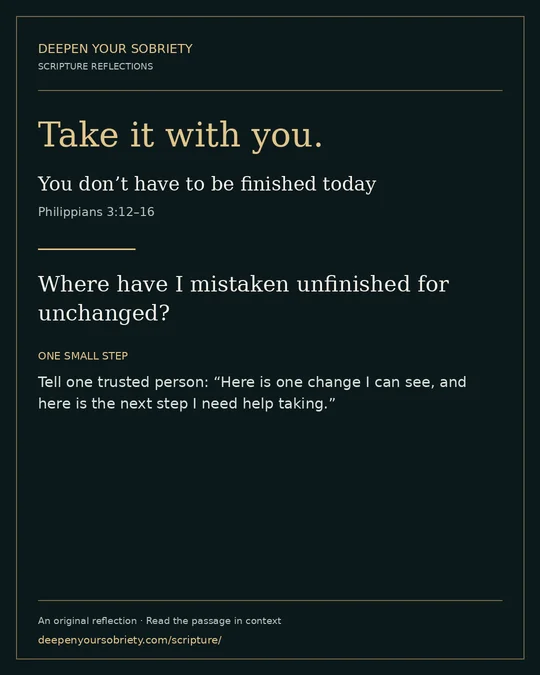 Take it with you: Where have I mistaken unfinished for unchanged?